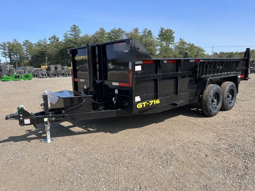 2024 Griffin Trailers 7ร16 14K Telescopic Dump Trailer w/Ramps & Spare Tire Mount โ Used