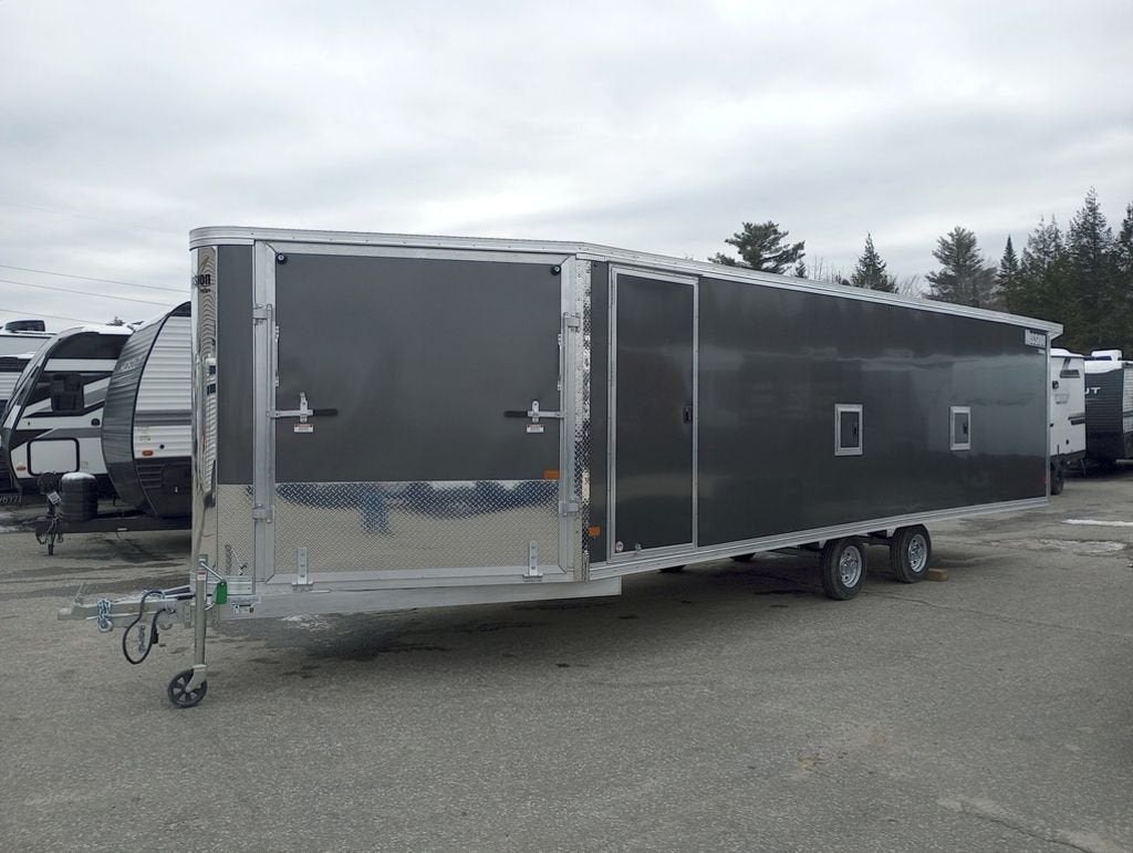 2024 Mission Trailers 101×24 Aluminum 4/5-Place Drive In/Out Deckover w/Galvanized Pkg, Canopy – Used
