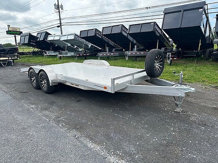 2024 Sport Haven 7×18 Aluminum Car Trailer – 6k Torsion Axles – Used