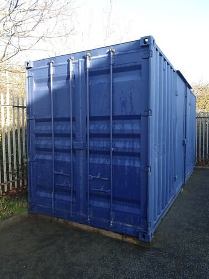 20Ft Shipping Container 20Ft x 8 5Ft With Additional Side 8Ft Panel Side Doors – Used