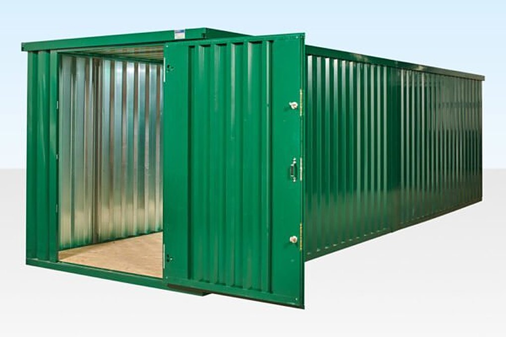 6M X 2.1M End Linked Flat Packed Container Bundle (Powder Coated) โ Used