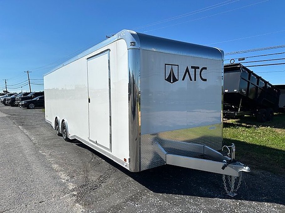 ATC 8.5 x 28 Enclosed Aluminum Car Trailer – Rear Spoiler – Used