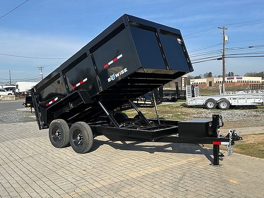 BWise 7 x 14 High Side Dump Trailer โ Barn Doors โ Used