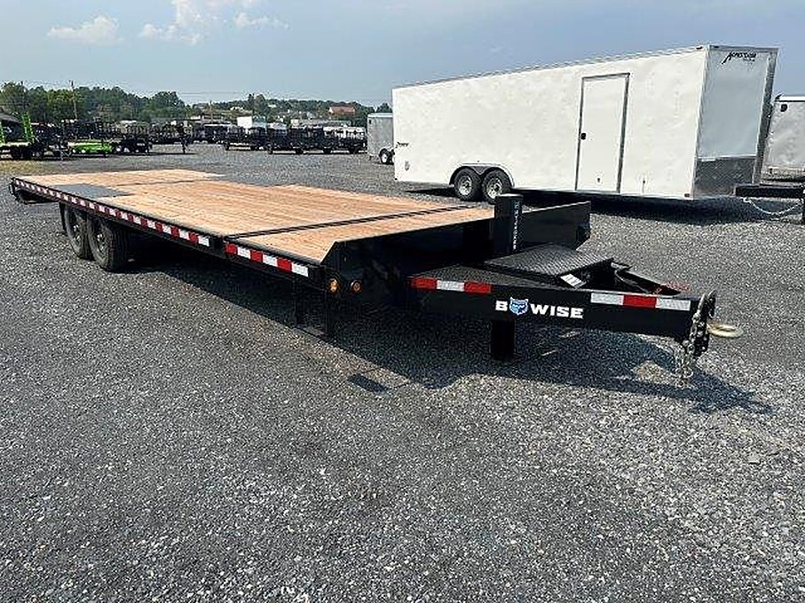 BWise 8 x 26 Deckover Equipment Trailer โ Split Tilt Deck โ Used