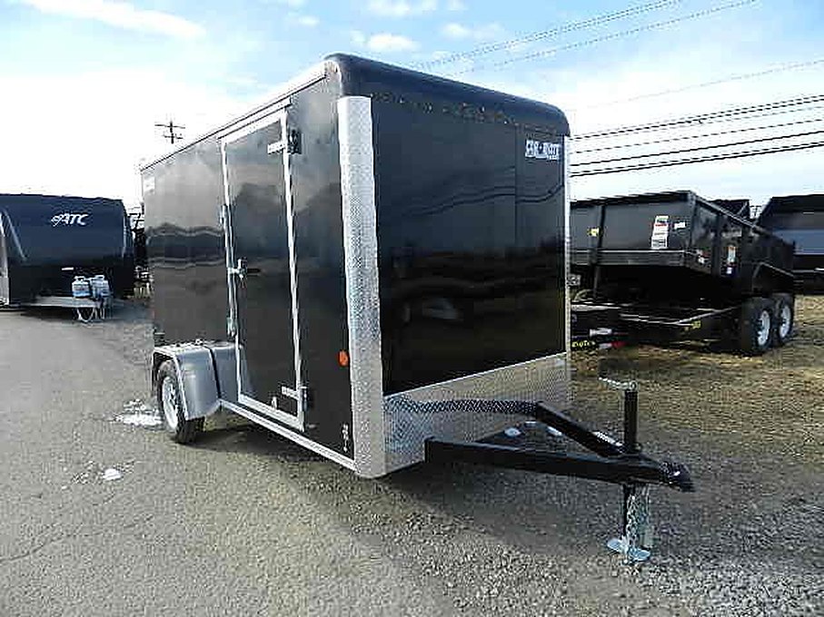 Car Mate 6 x 12 Enclosed Cargo Trailer – 6″ Added Height – Used