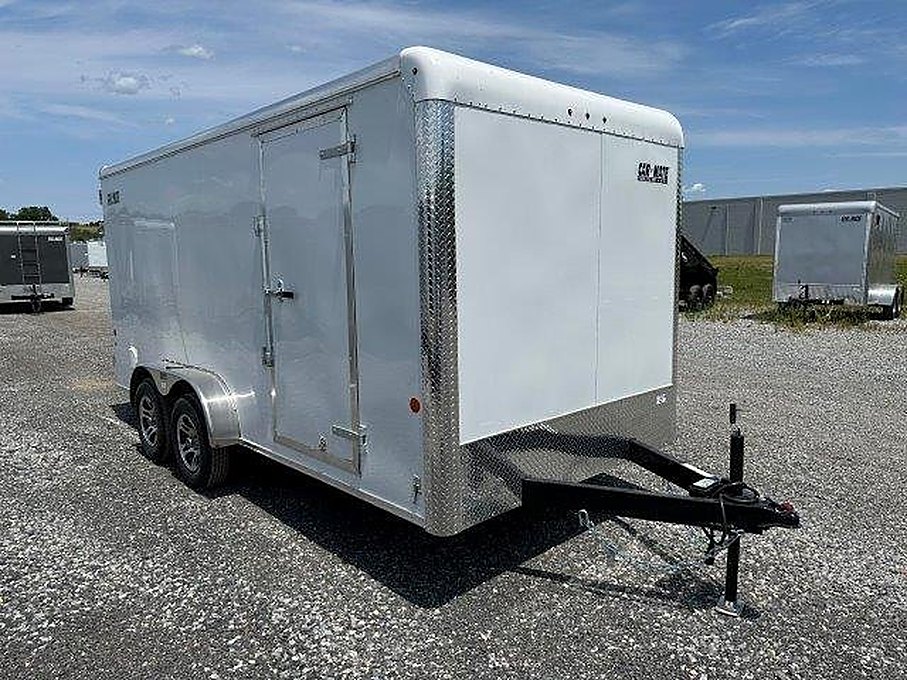 Car Mate 7 x 16 Enclosed Cargo Trailer – Barn Doors – Used