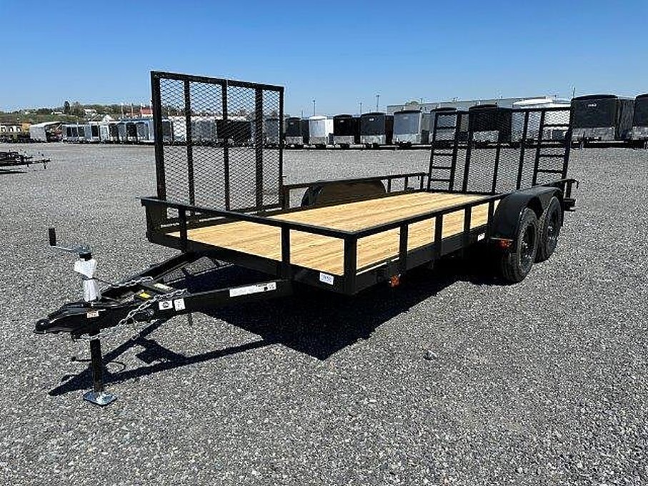 Carry-On 7 x 16 Landscape Utility Trailer โ Side ATV Ramp โ Used