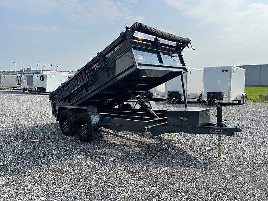Covered Wagon 6 x 12 Prospector Dump Trailer โ Ladder Ramps โ Used