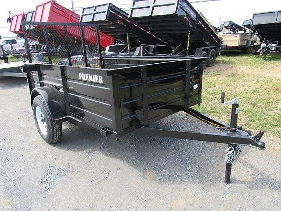 Premier 5 x 8 Landscape Utility Trailer โ Steel Sides โ Used