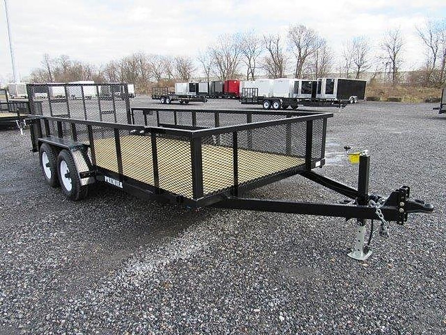 Premier 7 x 16 Landscape Utility Trailer โ HD Ramp Gate โ Used